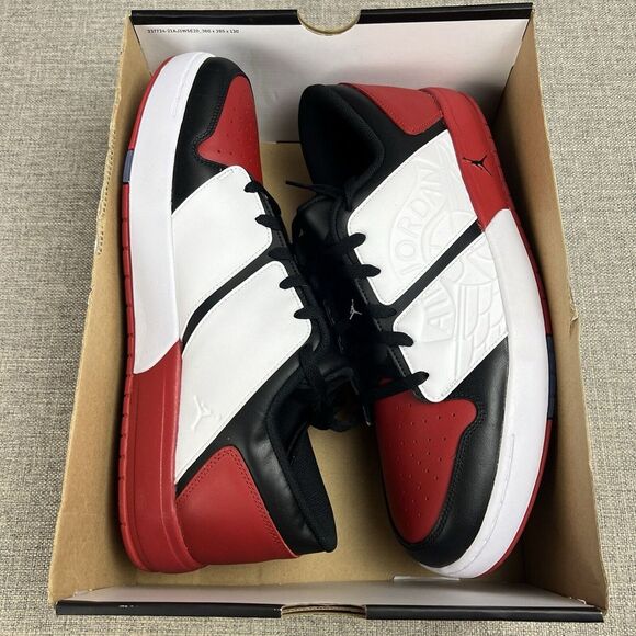 Nike Air Jordan NU Retro 1 Low Varsity Red Black Sneakers DV5141-601 Mens Sz 15 - Picture 11 of 12